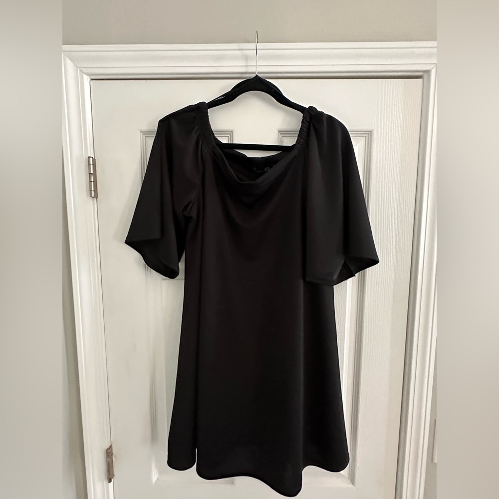 Boohoo black Cold shoulder mini dress